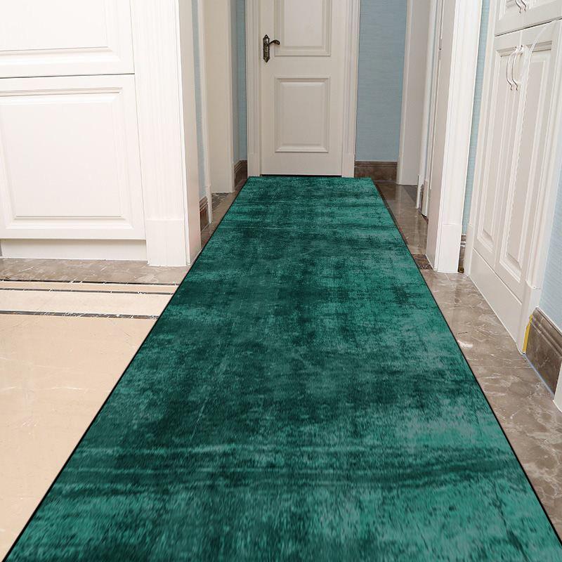 Covor de Coridor Culoare Uni Antiderapant Verde Covoare de Zonă pentru Hol Stil Lux Decor Acasă Covor de Hol Covoraș de Intrare pentru Pridvor Personalizabil