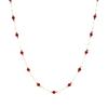 Collana con Perle di Spinello Rosso Spaziate Retro Francese Catena per Clavicola Femminile Premium Lusso Leggero Qualità Premium Durevole