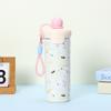 Water Bottle Float Thermos Cup Stainless Steel Straw Cup Cartoon Water Cup with Rope Coffee Cup