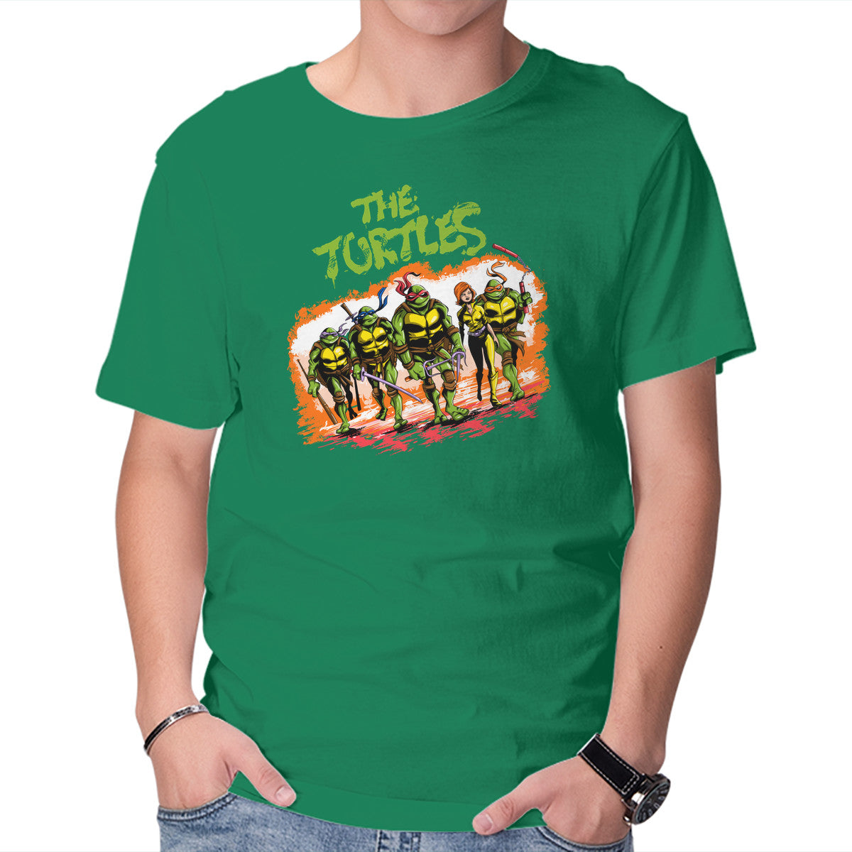 Unisex Crew Neck T-Shirt The Ninja Warriors Graphic Short Sleeve Casual Tee M