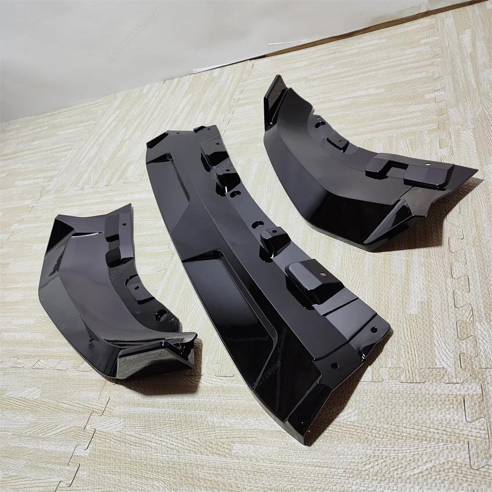 Car Front Bumper Splitter Lip Spoiler Diffuser Guard Cover Bodykits For BMW X7 G07 M-Sport LCI 2022 2023 2024 Gloss Black Tuning