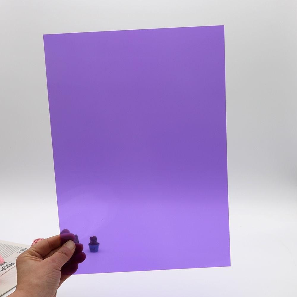 10Pcs DIY Color Filter Gel Film 0.3mm Thickness A4 Color Acetate Sheet Clear Transparent Transparent PVC Sheet