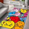 Cartoon Character Smiling Face Pattern Carpet for Living Room Bedroom Bathroom Mat Creative Doormat Sofa Home Decor for Gifts