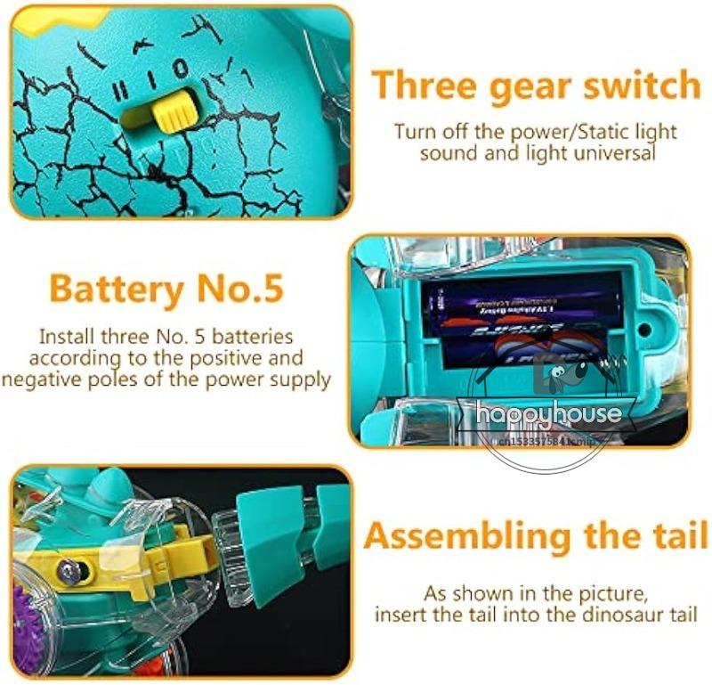 Transparent Toy Car for kids Electronic Light Sound Music Electric Gear Dinosaur Toys for Toddlers Boys Educational Crawling Toy