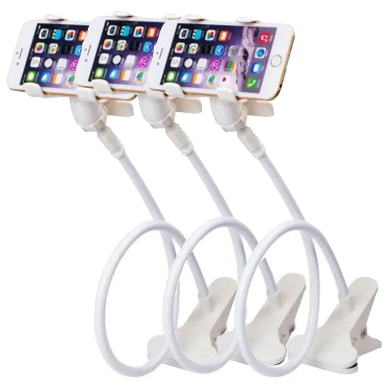 Universal Lazy Bracket Mobile Phone Holder Gooseneck Stand Stents Flexible Bed Desk Table Clip Bracket for Smartphone Holder