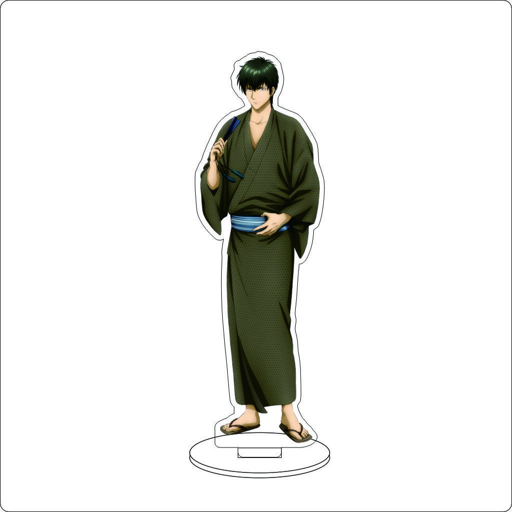 16CM Anime Gintama Cosplay Acrylic Stand Ornaments Kagura Kondou Isao Katsura Kotarou Sakata Gintoki Figure Stand Gifts