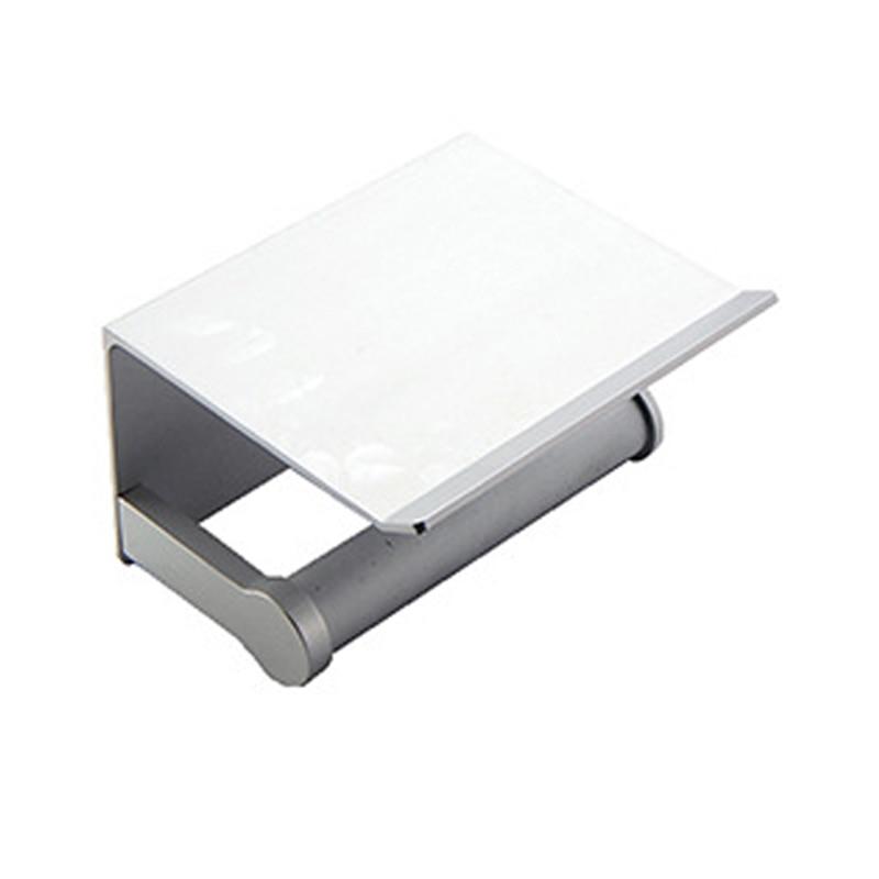 Wall Mount Wall Mount Toilet Paper Holder Toilet Paper Holder in Roll with Bathroom Shelf for Storage | Document Holder (Silver)