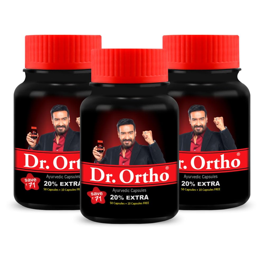 

Капсулы Dr.Ortho Аюрведические Обезболивающие 60 капсул Упаковка из 3 штук для облегчения скованности суставов, коленей, шеи, мышц