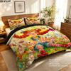 Springtime Fantasy Custom Name Pattern Bedding Quilt Set Quilt Cover Pillowcase Home Gift(1 * duvet cover + 2 * pillowcase, without core)