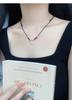 Adjustable 999 Sterling Silver Chinese Fu Necklace for Women with Safe Auspicious Cloud Buckle & Hand-woven Rope
