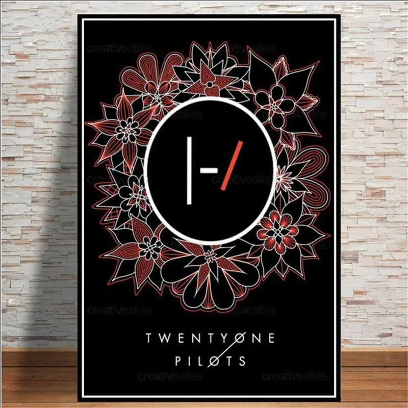 Popular Abstract Twenty One Pilot Rock Music Band Star Poster Art Canvas Modern Painting Mural for Living Room Home Decoration