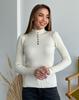 ISSA Plus Turtleneck with Cutouts and Rhinestones