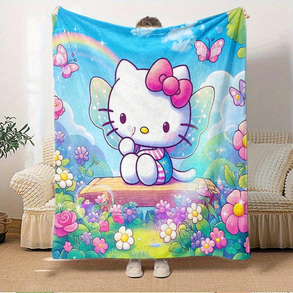1pc Hello Kitty Fairy Wings Blanket - Home Decor, Universal, Cozy, Machine Washable, Perfect for Everyone, Perfect Gift for All Family, Avai