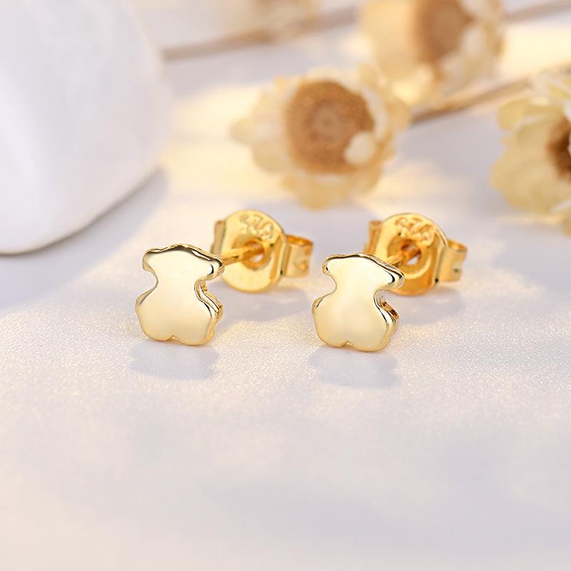 Korean-Style Red Star & Moon Earrings with Chinese Knot, S925 Silver Needle