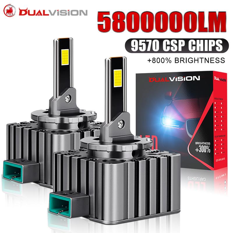 

D1S D3S LED Headlight Canbus 5000W 5800000LM D4S D2S D8S Auto Bulbs Two-sided D1R D2R D3R D4R Car Lamp Xenon HID 6000K 12V 24V D8S