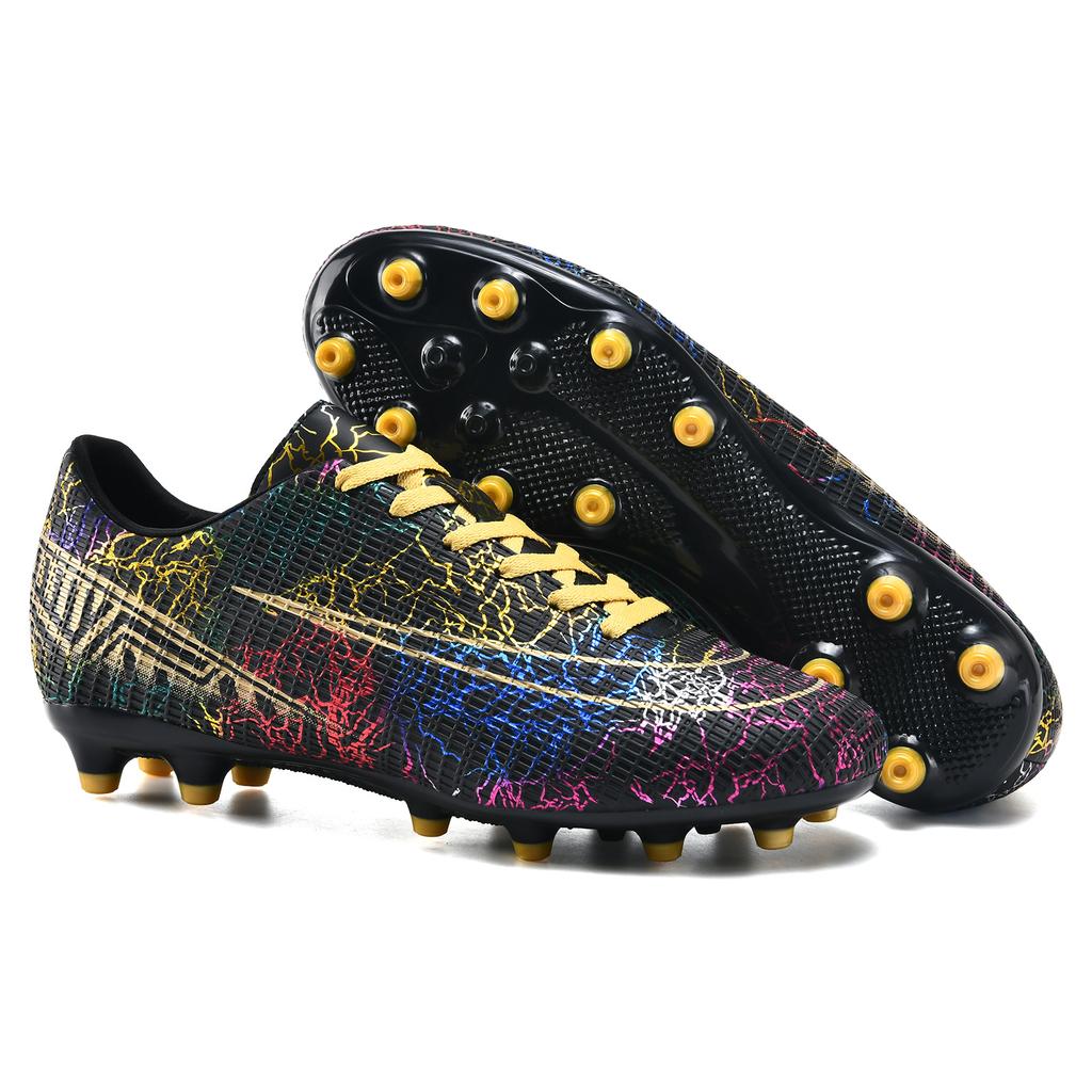 Low-Top Football Shoes Tf Broken Nails Artificial Turf Ag Nails Leather Feet Men And Women Children Teenagers Students Shoes Comfortable And Breathabl