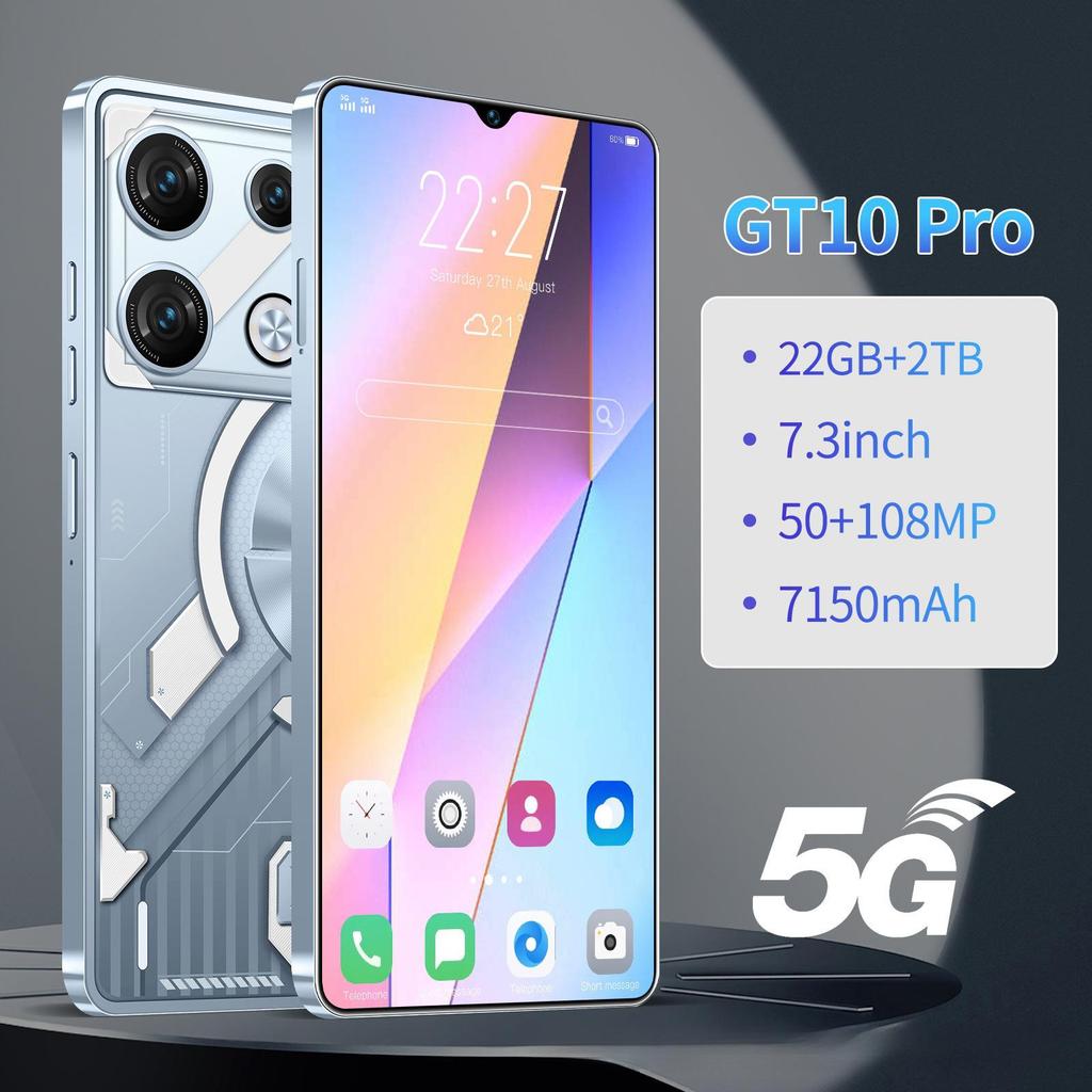 GT10 Pro Smartphone - Dual SIM, Dual Standby, 22GB RAM, 2TB Storage, Android, Global Version