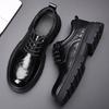 Autumn New Hand-scratched Men's Shoes First Layer Cowhide Big Head Martin Shoes Platform Business Casual Leather Shoes Men's High-end