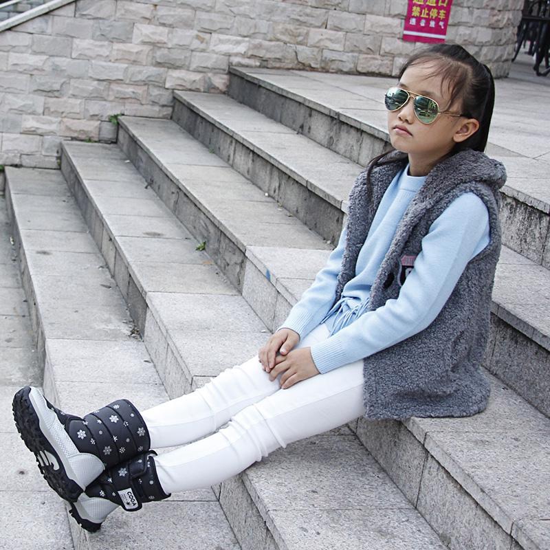 Kids Winter Children's Snow Boots Waterproof Cotton Shoes Thick Warm Non-slip Boots In The Tube Casual Kids Boots