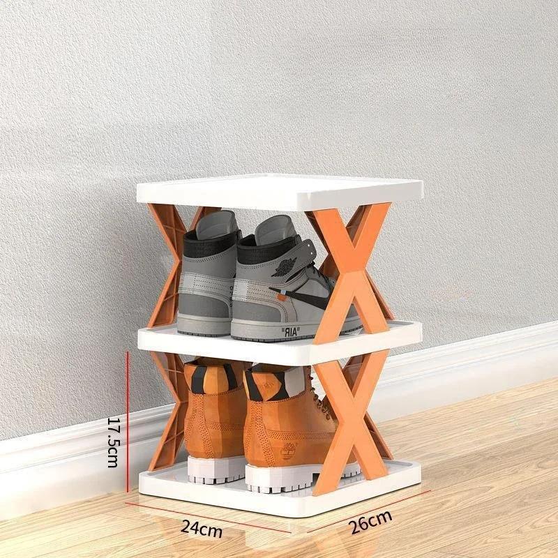 Stackable Shoe Rack Multi Layer Shoes Storage Organizer Removable Space Saving Shoes Shelf Plastic Shoes Cabinets Home Supplies