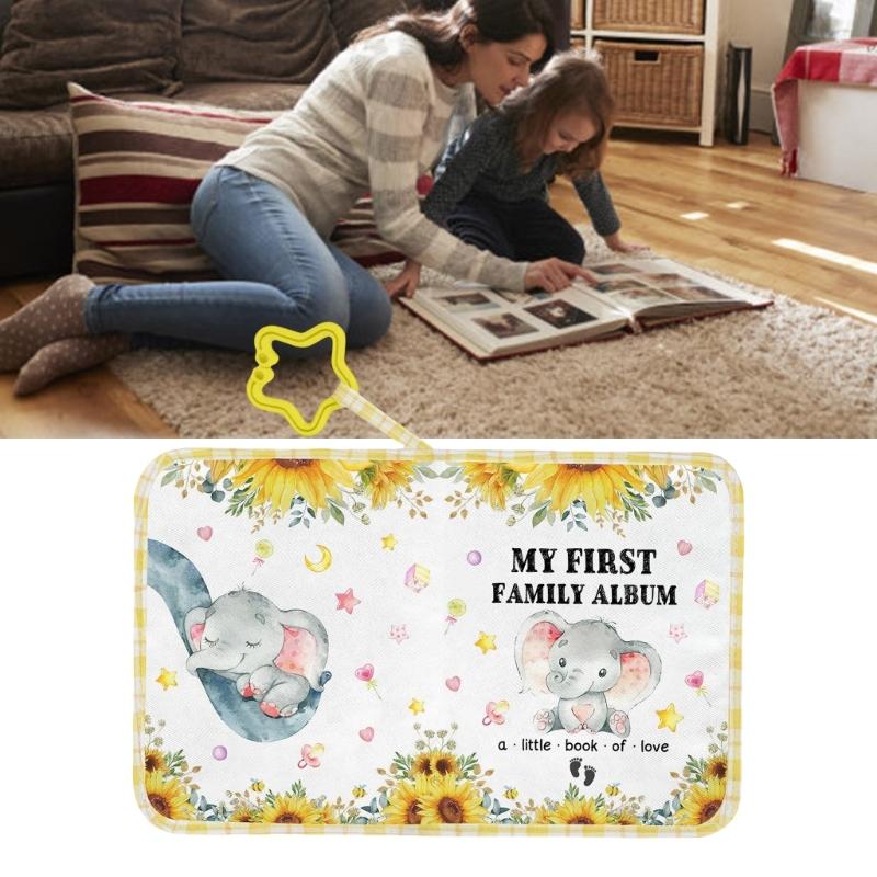 Soft Photo Cloth Book Baby's My Firsts Family Album My Firsts Book of Photos Baby Memory Album Holds 4×6 Pictures