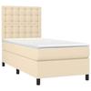 Maison Exclusive - Sommier à lattes de lit avec matelas Crème 90x200 cm Tissu
