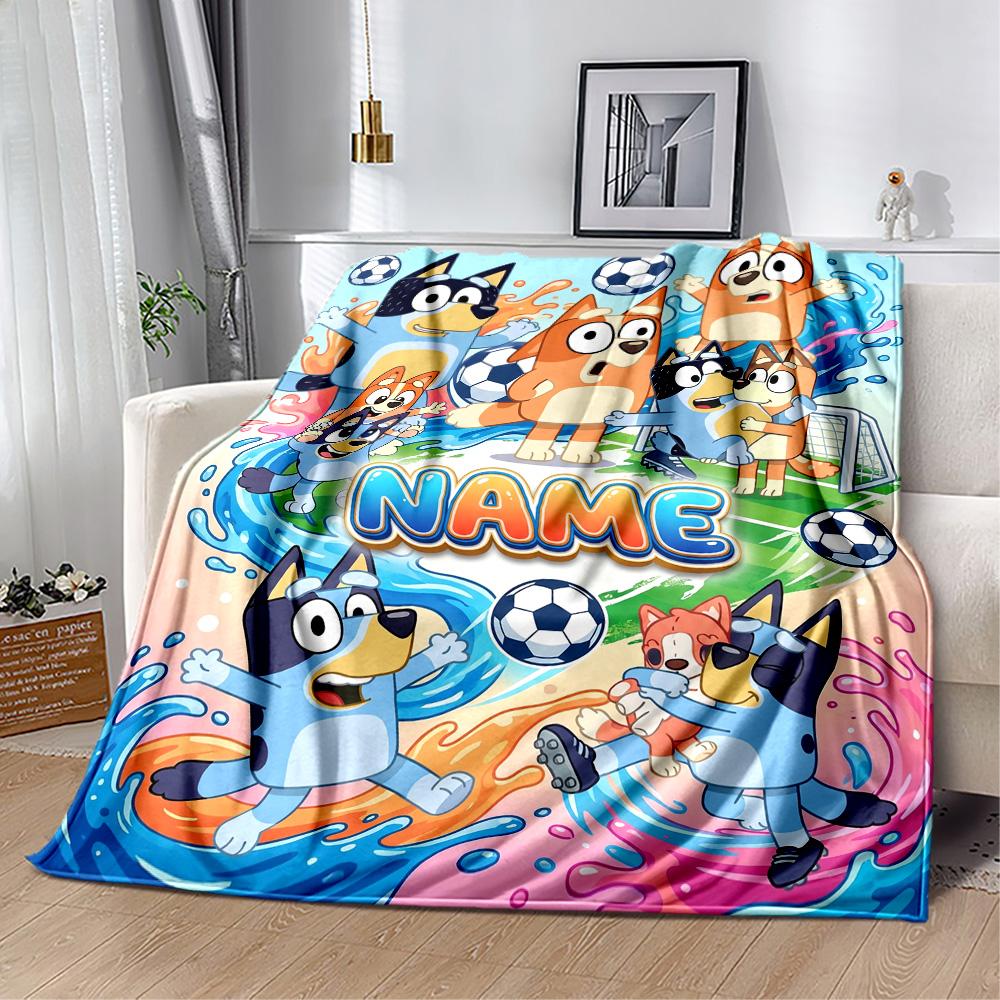 Penguin Christmas Wreath Customize Text Blanket Lightweight Customizable Blanket Soft Warm Cozy Suitable for Living Room Bed Sofa Bedding