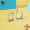 925 Sterling Silver Lively Cat Earrings: Versatile Platinum-Plated Kitten Jewelry for Women