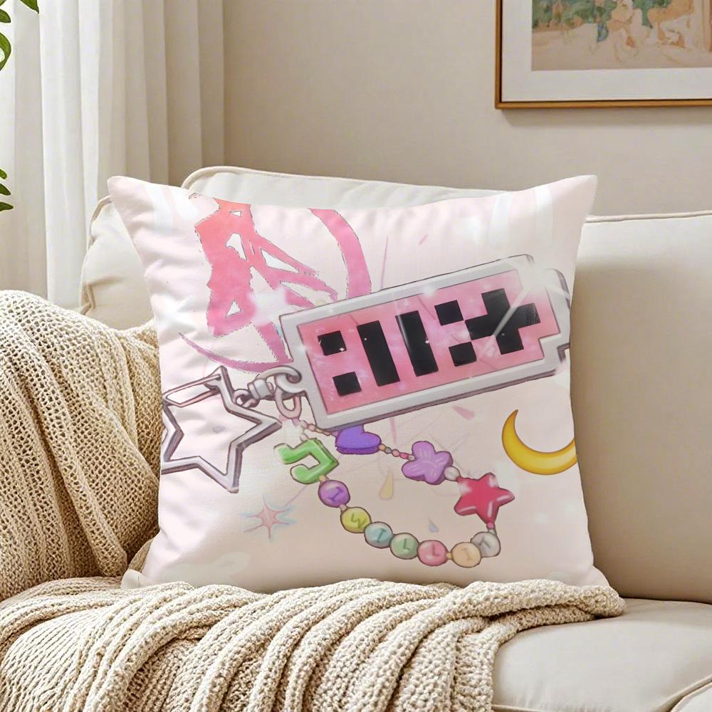 Kpop Trendy IIILLITS Cushion Cover Pillowcase Antidustmite Living Room Sofa Decor Cushion Room