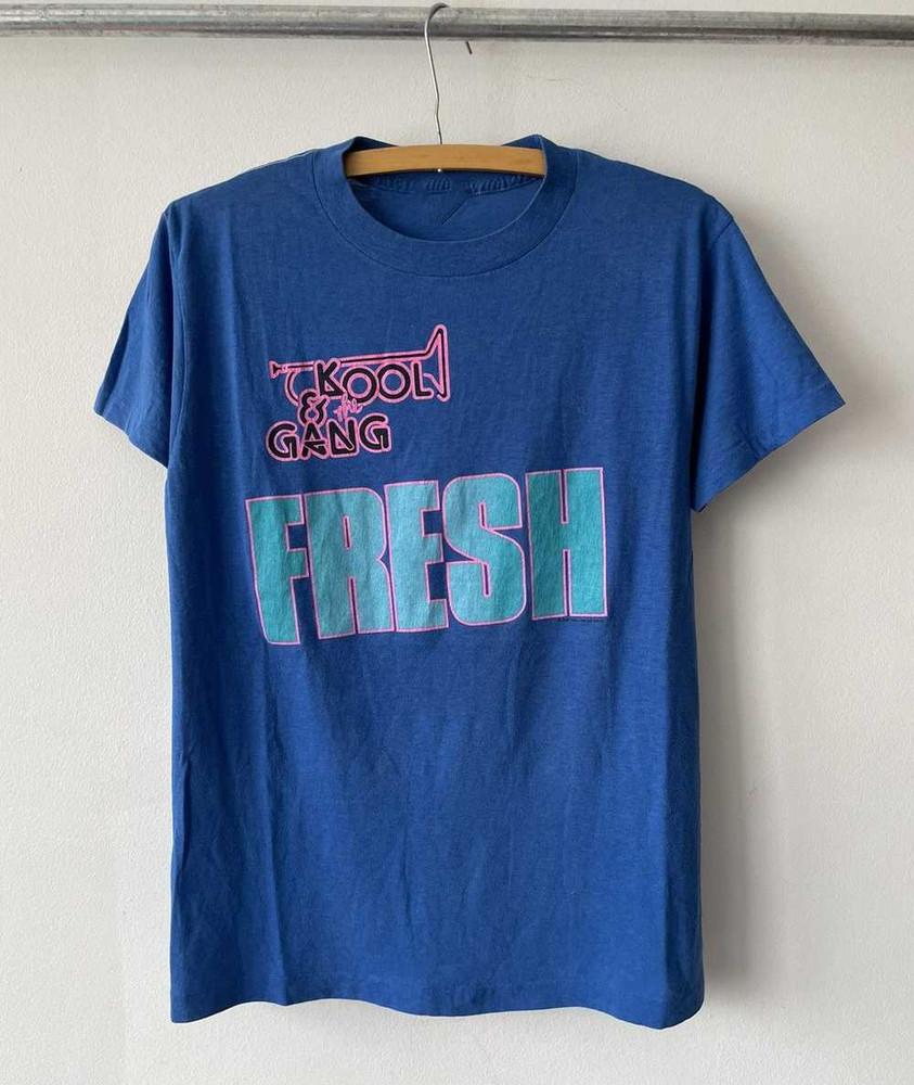 

Vintage 1985 Kool & the Gang Fresh Jazz Gift Fan Blue Size S-5XL Shirt AL680 Unisex T-Shirt XXL