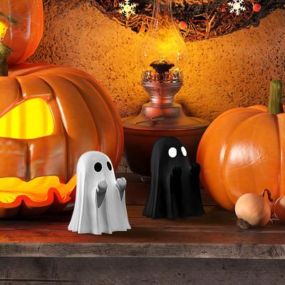 Ghost Figurine Ghost Statue Spooky Cute Ornament Halloween Decor for Shelf Home Party Tabletop Table Centerpieces Festive