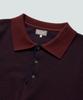 Pilpeu Half-Open Collar Short-Sleeved Stripe Knit (Navy)