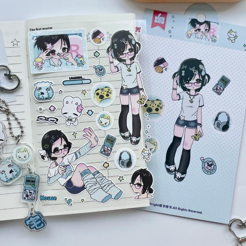 1 Sheet Millennium Anime Story Phone Craft Diy Decoration Kawaii Character Scrapbooking Stickers Deco Stationery Decals