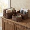 3PCS Simple Woven Storage Basket Eco-friendly Cosmetics Storage Basket  Vanity