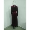 Fall Winter Women's Velvet Long Sleeve Midi Dress High Waist Slimming Elegant Large Swing Dress
