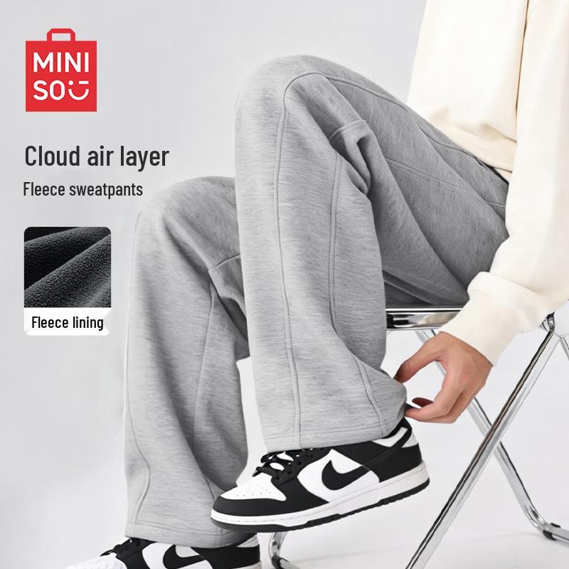 MINISO Men s Winter Fleece Lined American Style Joggers 3XL