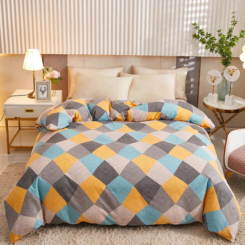 1Pc Boho Geometric Pattern 100% Cotton Duvet Cover Thicken Quilt Cover with Zipper Soft Comfortable Bedding for Kids Boys Girls