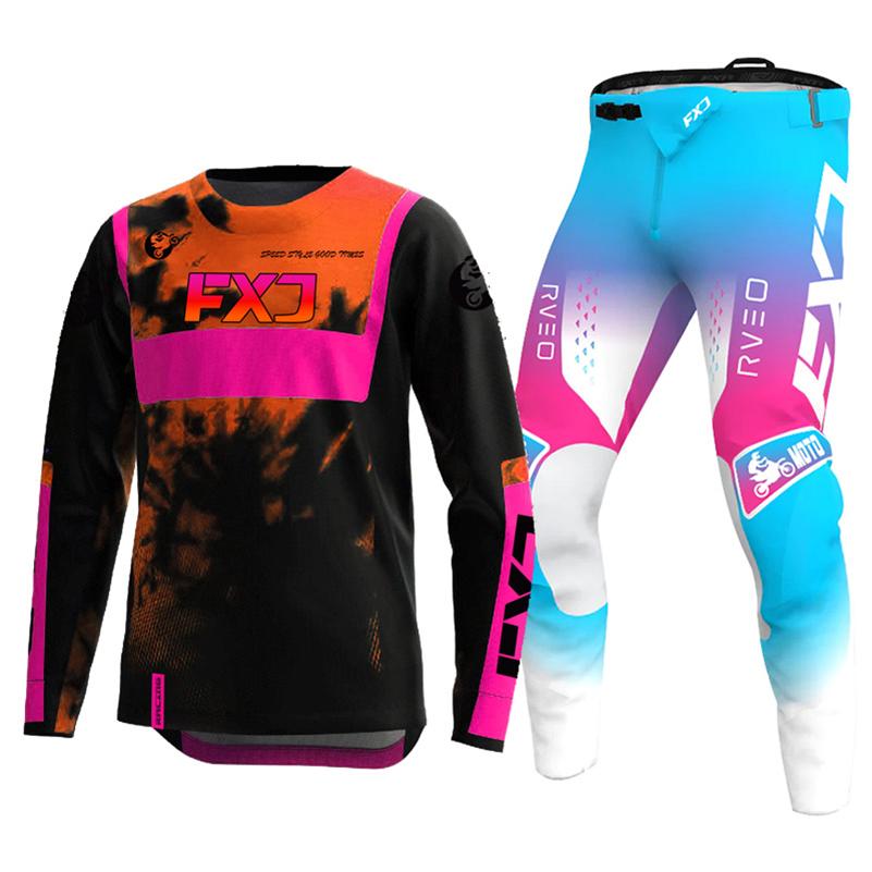 Set di abbigliamento da motocross per bambini 4 5 6 7 8 9 10 11 12 13 anni Ragazzi Bambino Motociclista Ragazzo Ragazza Maglia Pantaloni Kit tuta da corsa Fuoristrada Enduro MX MTB