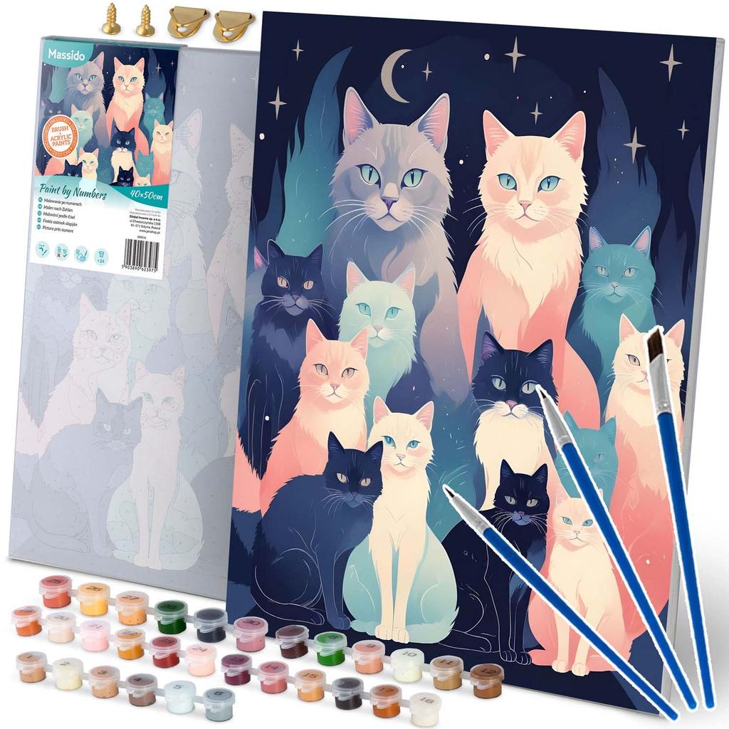 Paint by Number Picture 40x50 Cm Massido Cats