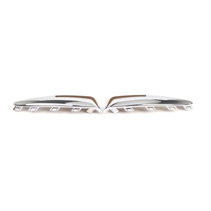 ABLZ-Front Bumper Side Chrome Trim 1 Pair For Fiat 500 2016- Part Numbers 735642306 735642307