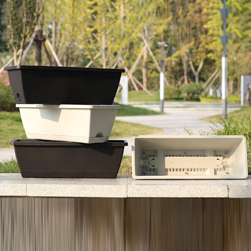 Self-Absorbing Flower Pot Indoor Vegetable Growing Pot With Base Drainage Hole And Absorbent Rope Plants Cuttings Pot For Home