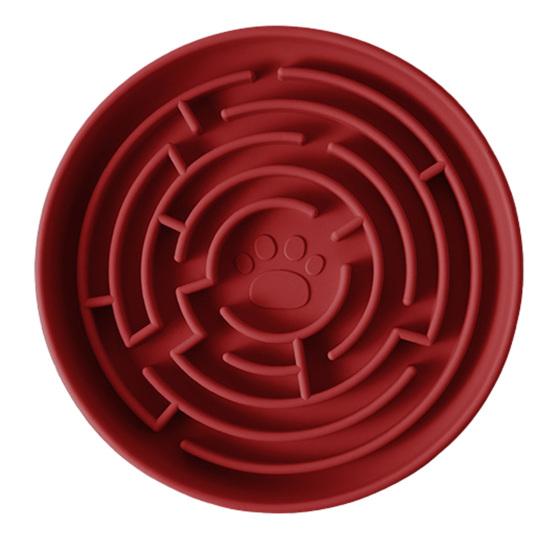 Slow Feeder Dog Bowl, Silicone Maze Slow Feeder Bowl, Prevents Choking, Suction Cup Non-Slip Dog Dish for Small to Large Dogs