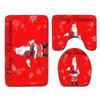 Christmas Bathroom Floor Mat Toilet Three-Piece Set