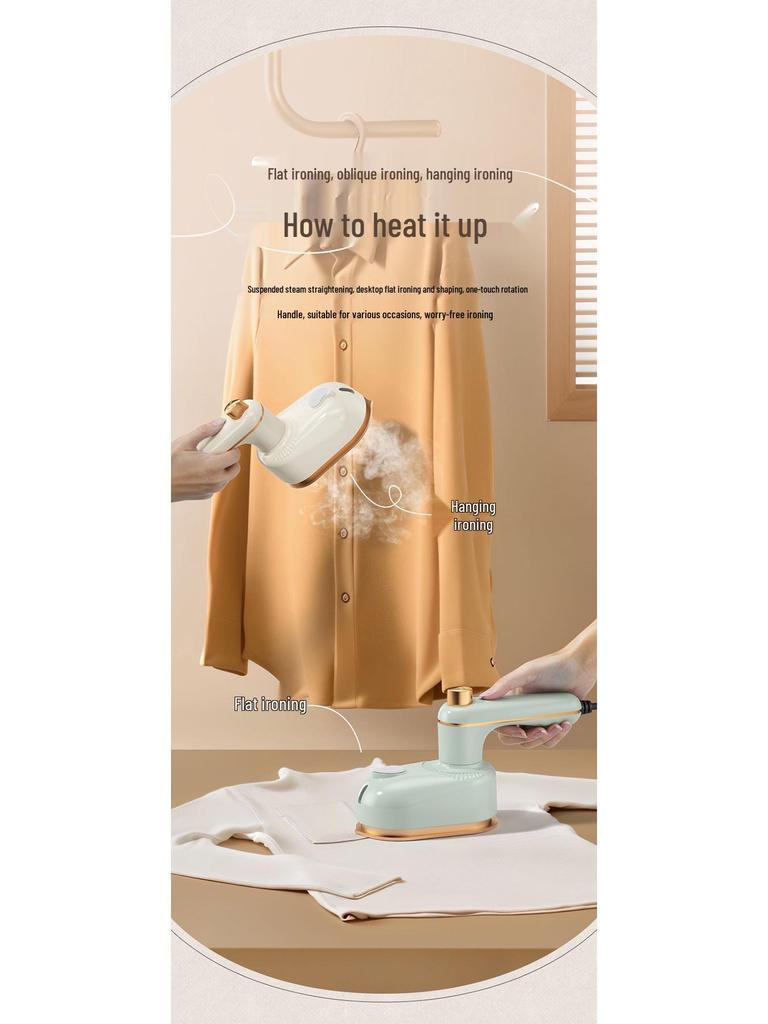 Portable Handheld Folding Garment Steamer & Mini Electric Iron for Travel and Dorm Use