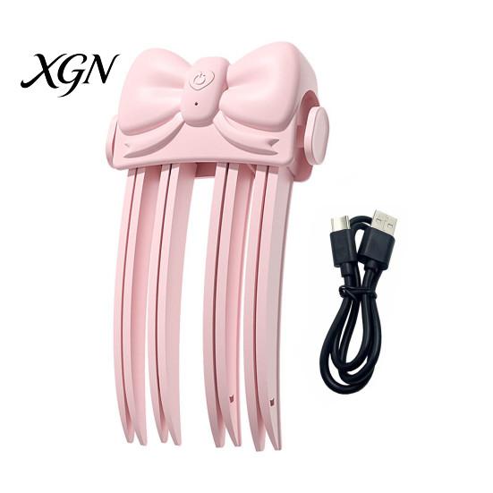 Heated Hair Comb Electric Volume Clip, 2 Heat Settings Volumizing Styling Accessory Rechargeable Root Lift Bangs for Fine Flat