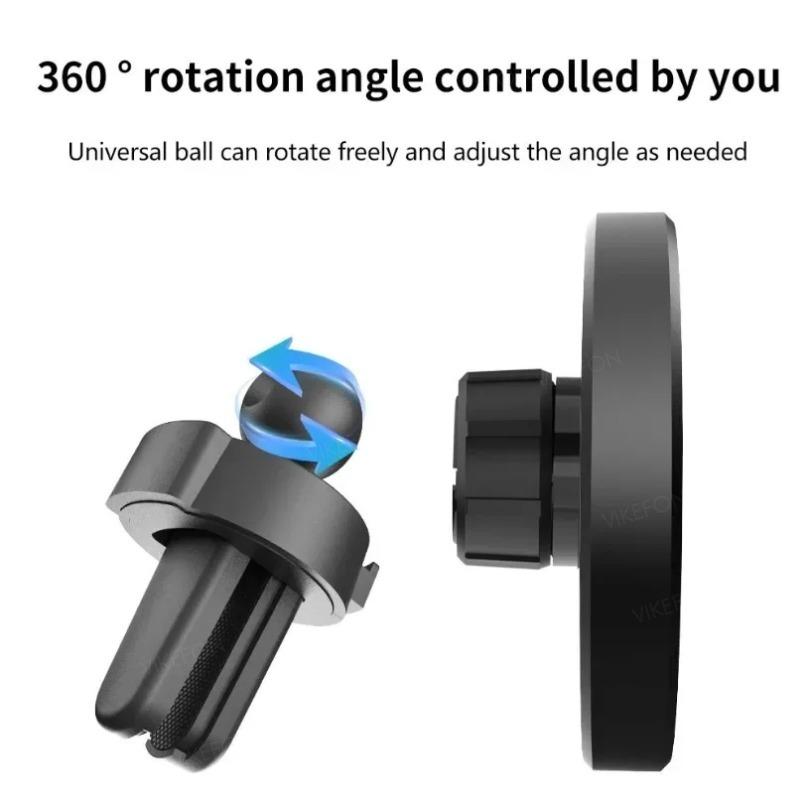 Car GPS Magnetic Phone Holder Stand 360° Rotation Wireless Charger For Magsafe iPhone 16 15 14 13 12 Pro Max Fast Charging Mount