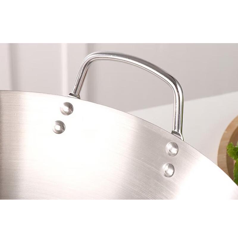Commercial Stainless Steel Double-Handle Wok