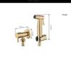 Brush Gold Handheld Toilet Bidet Sprayer Set Accessories Black Bidet Faucet for Bathroom Sprayer Self Cleaning
