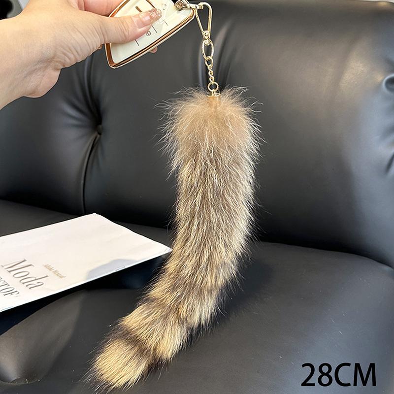 

Брелок для ключей в виде хвоста животного, персонализированный плюшевый кулон, брелок для сумки, держатель для ключей, подарок для женщины, девушки