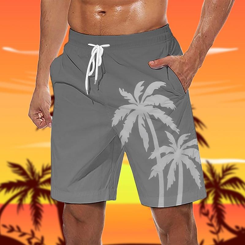 

Men s Tree Graphic Prints Swim Trunks Swim Shorts Board Shorts Mid Waist Hawaiian Boho Casual 2XL